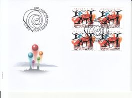 SBK 1387 im 4er-Block FDC