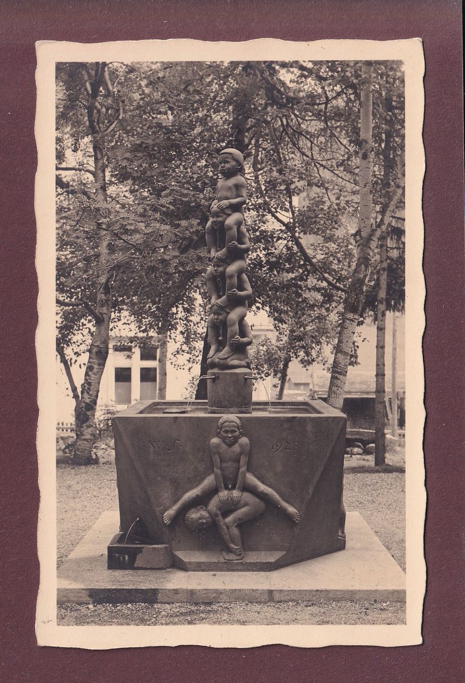 Ansichtskarten: DAVOS - Bubenbrunnen - 1929 – Gebraucht aus Pully von nicecards