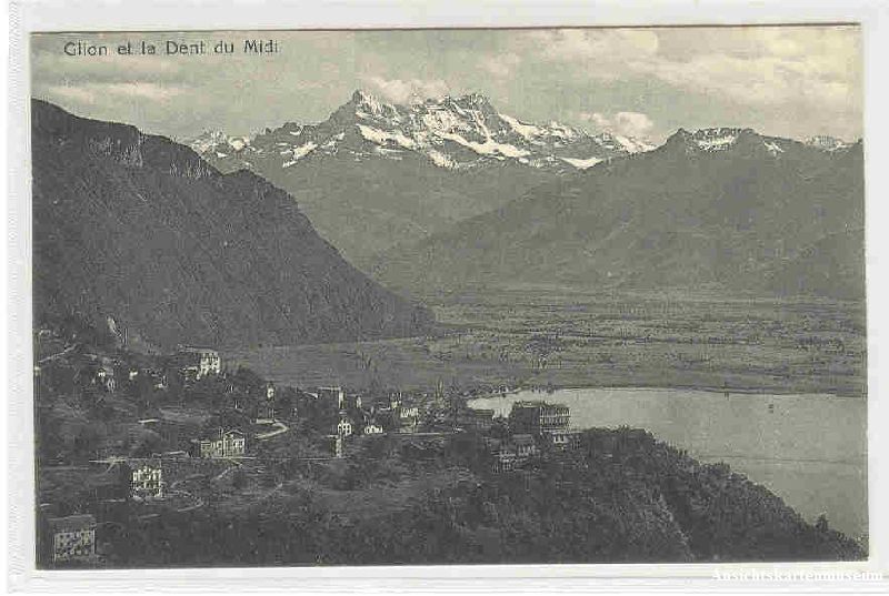 Cartoline postali: Glion - et la Dent du Midi + ca. 1910 – Usato da Emmenbrücke venduto da teestube