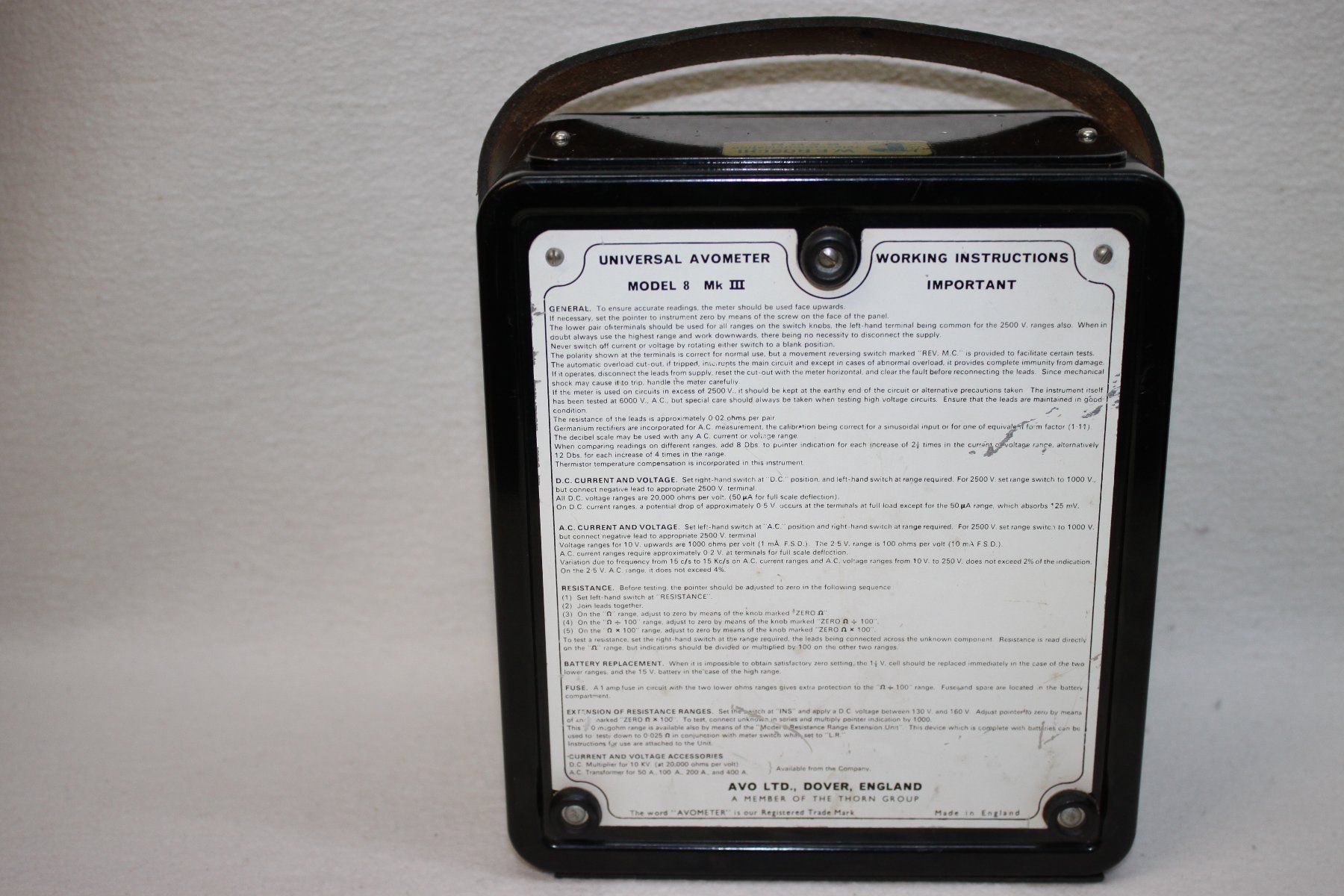 Misurare: Antiker Universal Avometer – Usato da Thun venduto da Fbchm 1