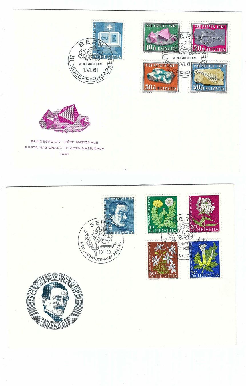 Alle Briefmarken: 6 FDC 1956 - 1963 ci – Gebraucht aus Aarau von fussball-fussball 1