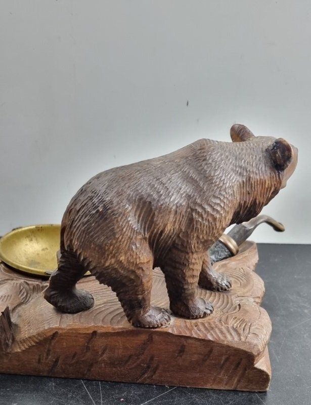 Portacenere: Raucherset um 1920 Brienzer Schnitzerei Aschenbecher Pfeife – Usato da Flums venduto da Flumsantik 2