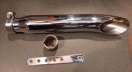 Auspuff Motorrad Universal verchromt. Top Zustand!