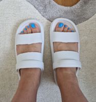 Weisse Gummi Badesandalen Gr. 38-39