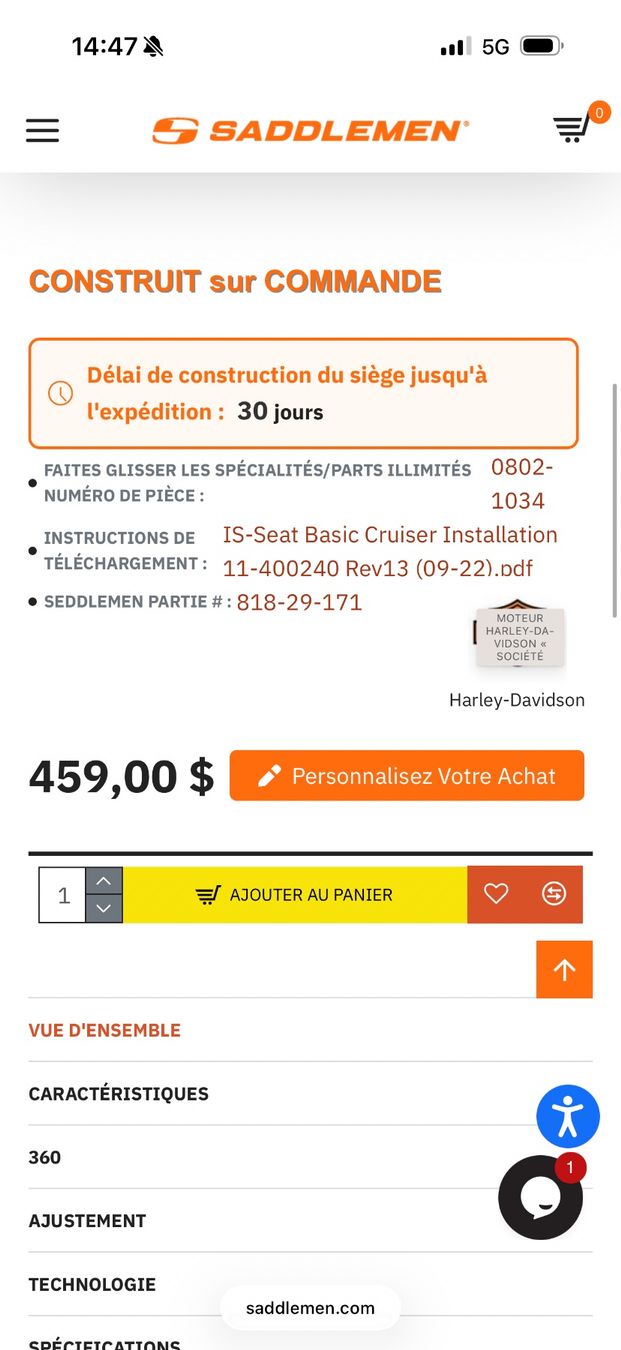 Harley-Davidson Tutti i ricambio per moto: Selle saddlemen – Usato da Onex venduto da ani_h6gm 2