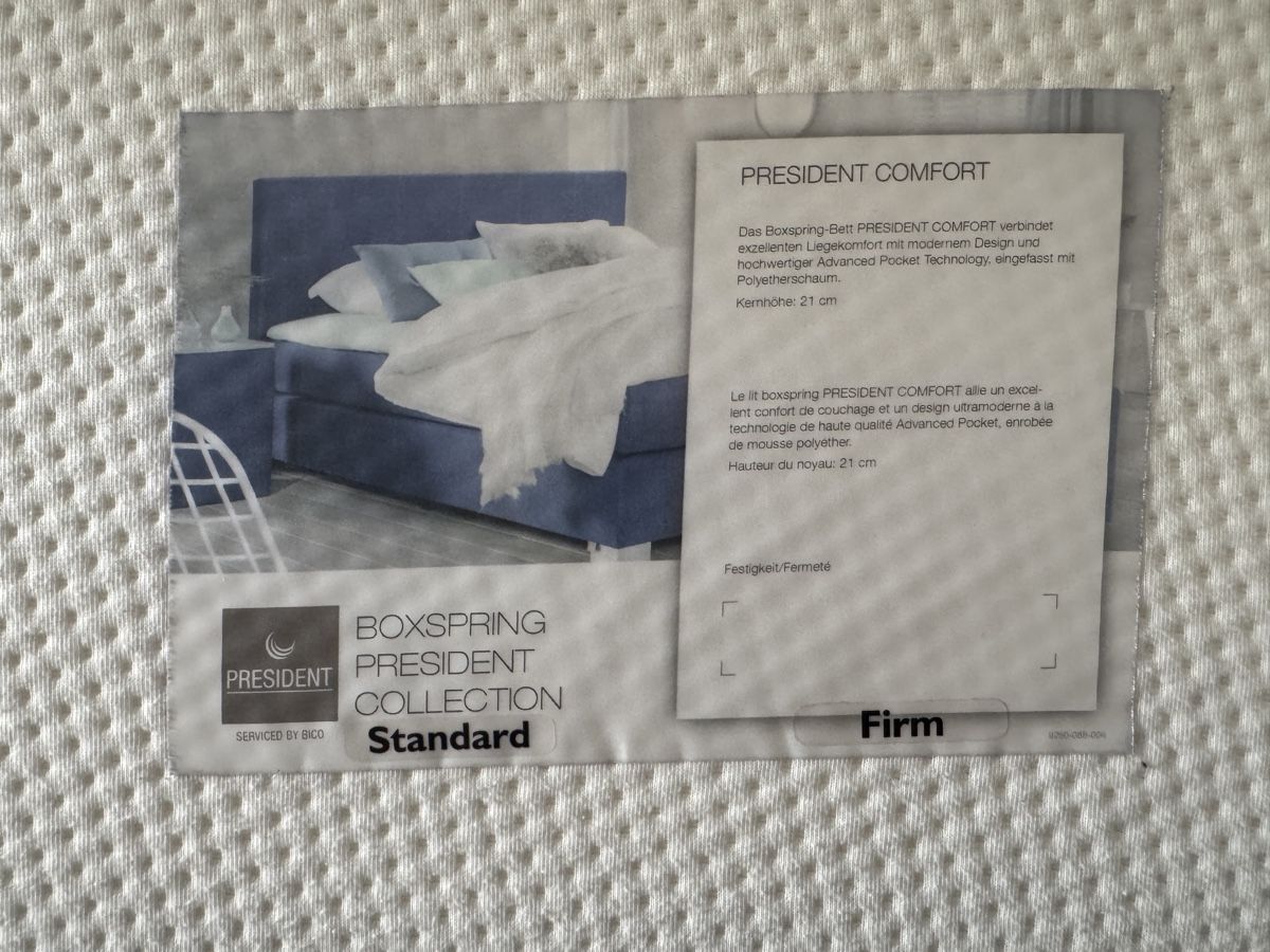 Letti: Boxspringbett President Comfort Firm mit Topper – Nuovo (secondo la descrizione) da Buchs AG venduto da Bela11 3