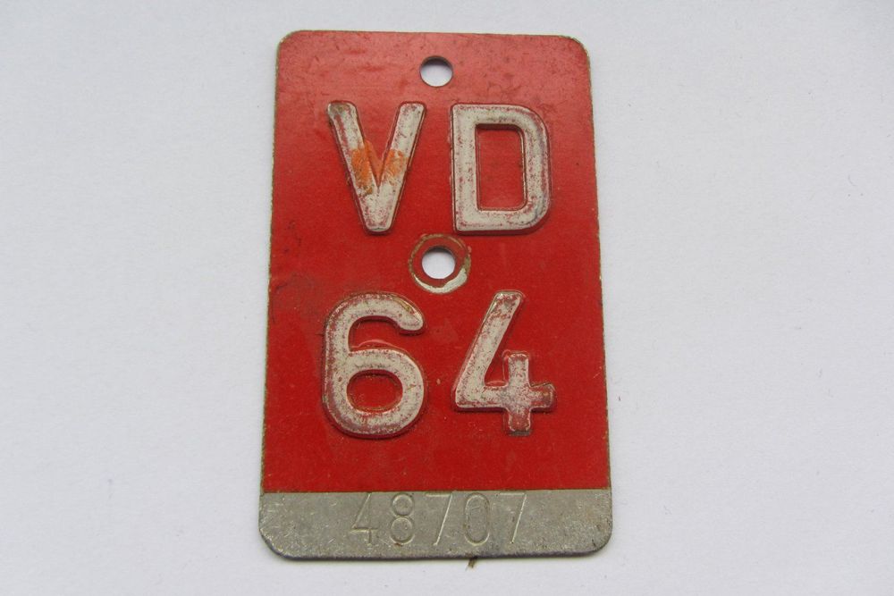 PLAQUE VELO VD 1964 Kaufen auf Ricardo