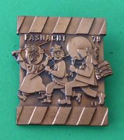 Basler Fasnachtsplakette Kupfer mit Nadel 1979