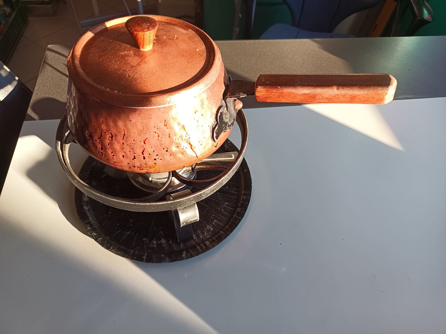 Pfannen: Fondue Kupfer Set – Gebraucht aus Oberegg von A-Z.Handel.Loehrer 1