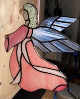 Tiffany Fenster Dekoration Engel rosa