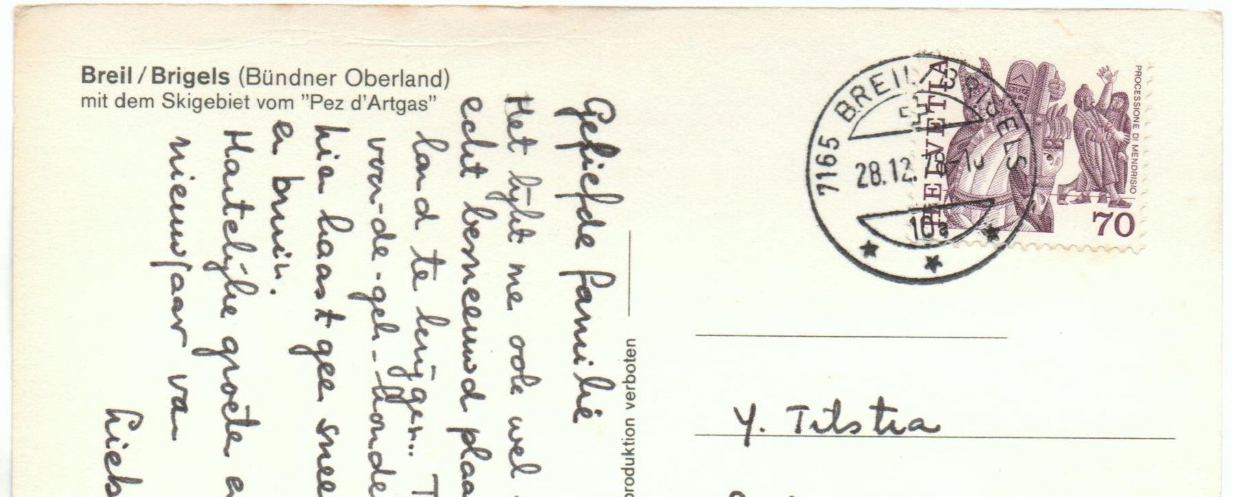Cartes postales: BREIL BRIGELS Sessellift – D'occasion à Jona par philajona 1