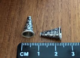2 embouts Argent 925, "fleurs" / Endkappen