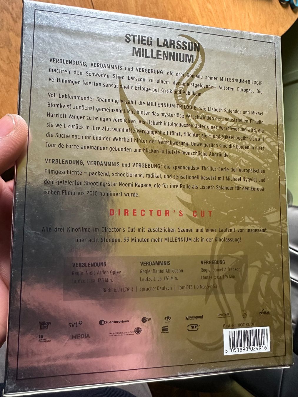 Tutti i DVDs: Stieg Larsson Millennium Trilogie Bluray Box – Usato da Benken ZH venduto da Audi-erich 1