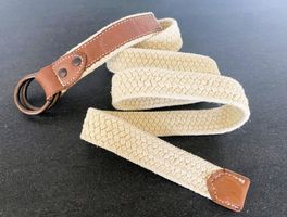 SCOTCH & SODA Flecht Gürtel beige braun L = 117cm - wie NEU
