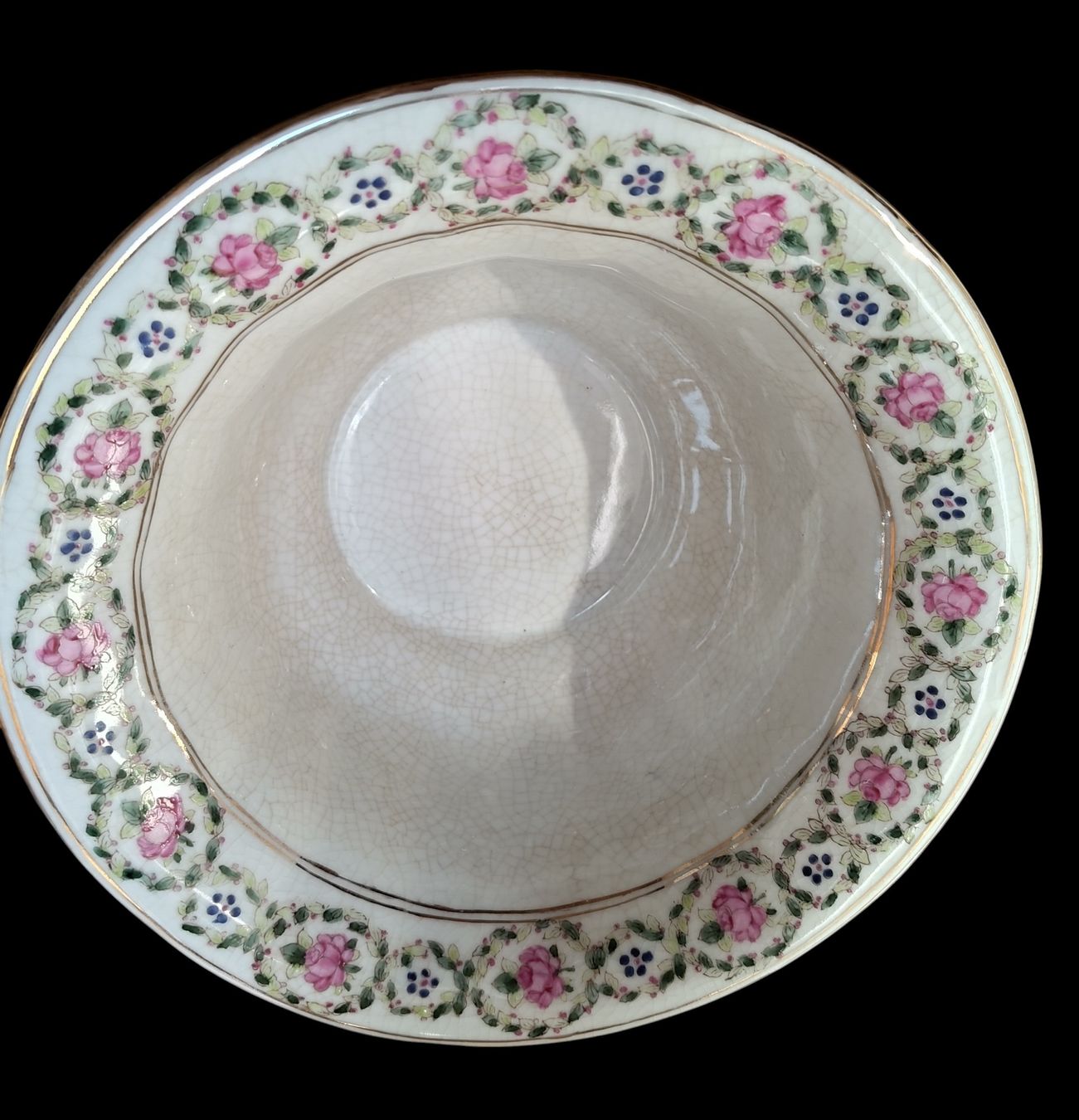 Coupes: Cachepot in Ceramica Finemente Decorata a Rose e Oro. – D'occasion à Lugano par fbo_82wg 2
