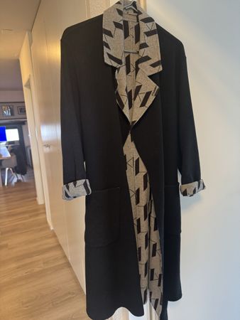 Karl Lagerfeld Mantel, Gr. M, schwarz-grau