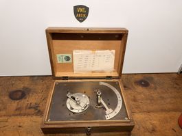 Antikes Messinstrument in Holzkiste, Vintage Rarität! 2.