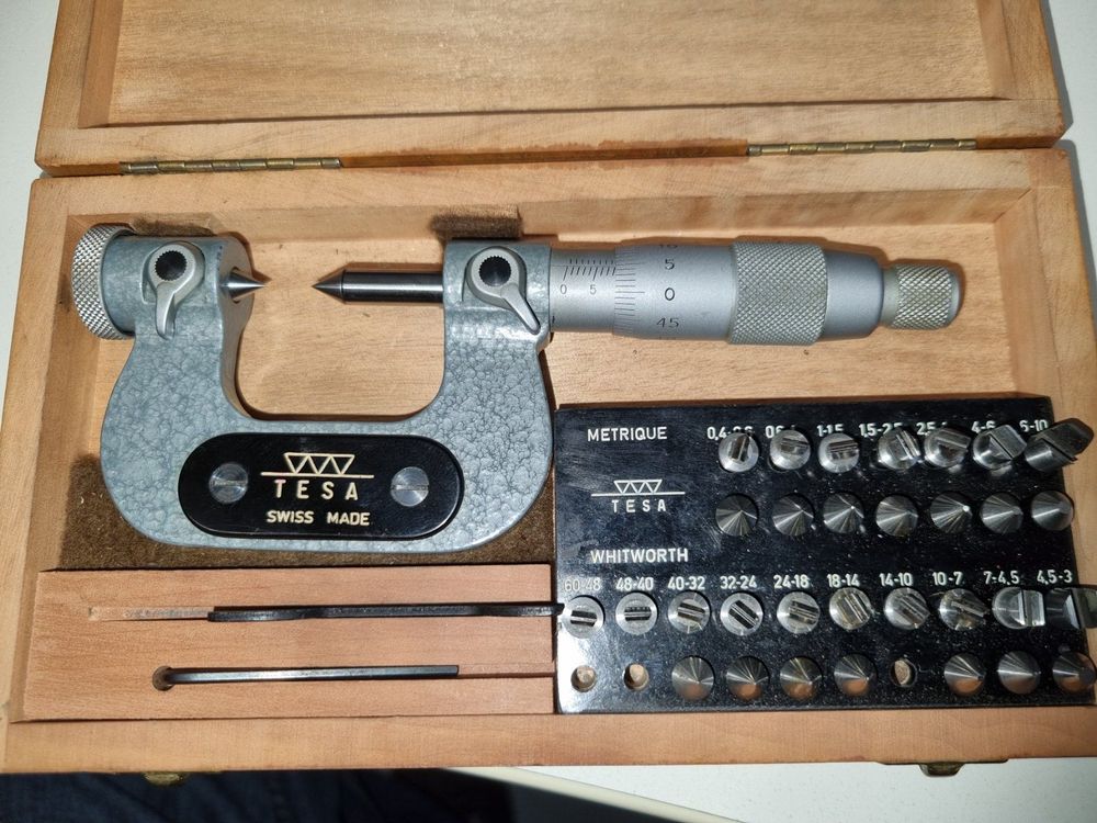Produktbild von Präzises Messmikrometer 0–25 Mm, Runder Taster, Gewindemikrometerkopf – Für Optische Bänke, XY-Tische & Halbleiterfertigung