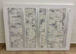 Grosses Acryl-Strukturbild mit starker Relief-Textured 