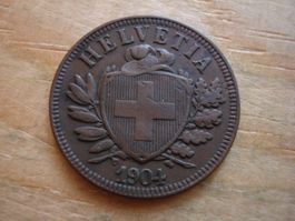 (K1) 2 Rappen 1904 VZ-