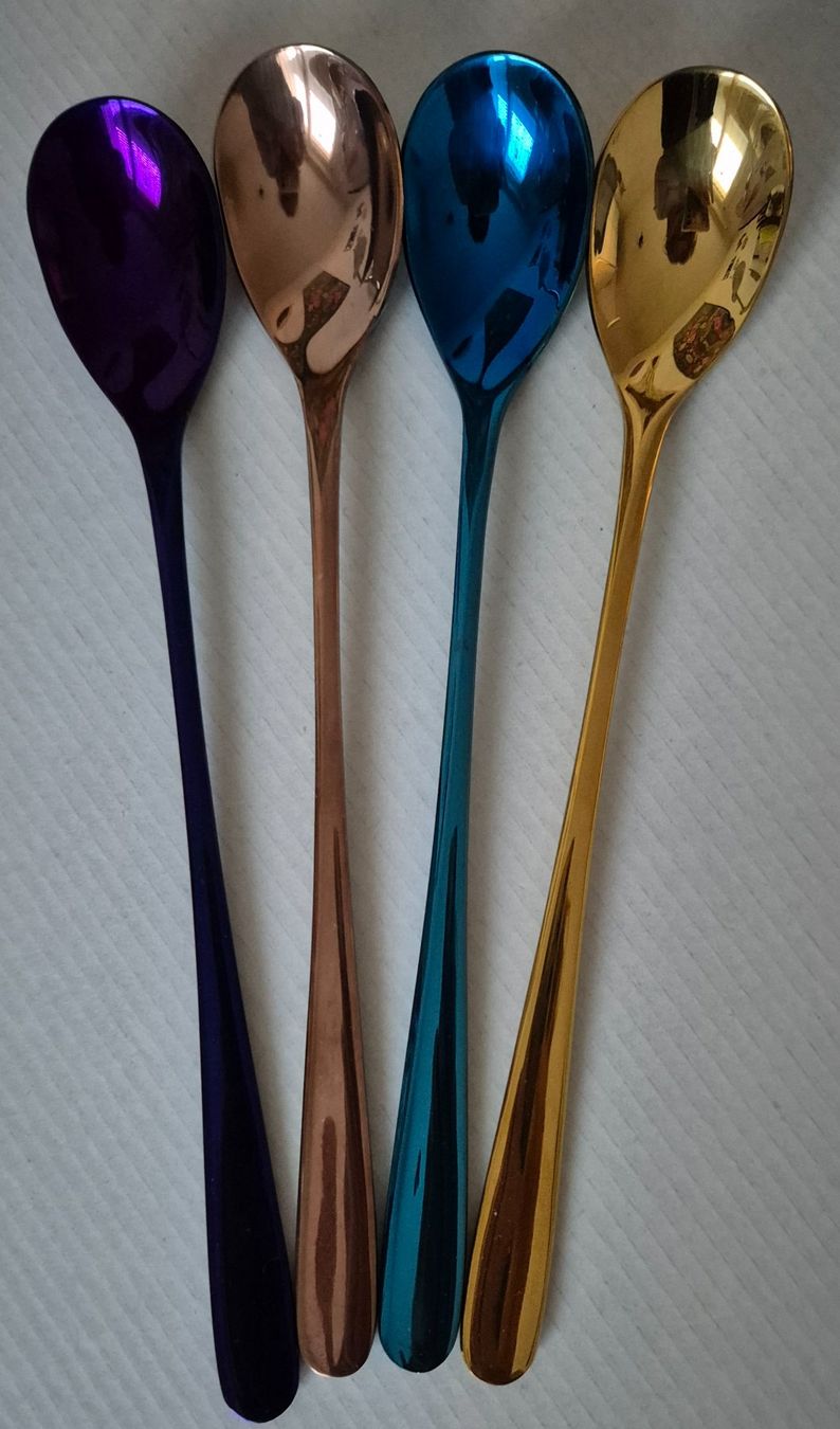 Löffel: 4 Lange Dessertlöffel – Neu (gemäss Beschreibung) aus Urtenen-Schönbühl von Blume.9294
