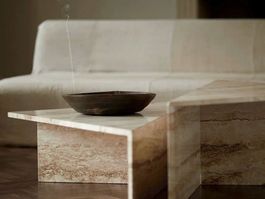 Vintage Couchtisch aus Travertin – italienisches Design