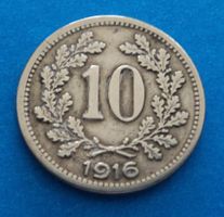 Österreich: 10 Heller 1916, SS.