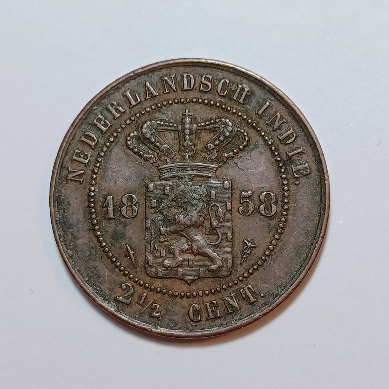 Tutti le monete: 2 1/2 Cent 1858 Niederländisch Indien – Usato da Pfäffikon ZH venduto da Welt_Muenzen