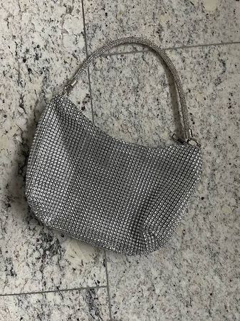 Borsa con diamantini argento 