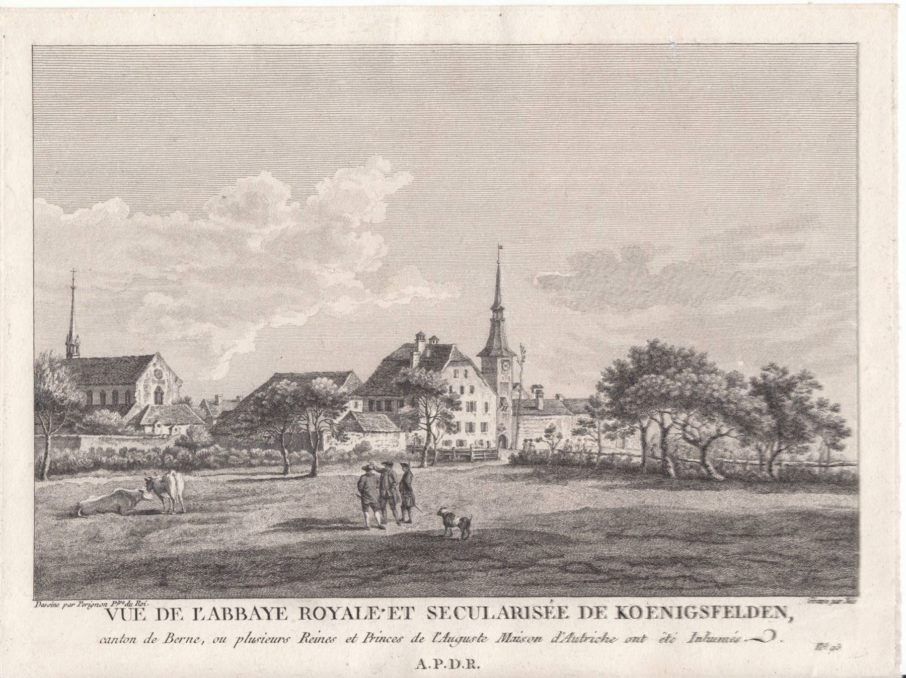 Incisioni: KÖNIGSFELDEN, KUPFERSTICH 1788 – Antico da Grüningen venduto da Kartensammler 3