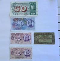 Konvolut Schweizer Banknoten 5, 10, 20, 50er