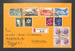 1946 FDC Juventute Ersttagsbrief + Satz Patria KNOBLISBÜHL