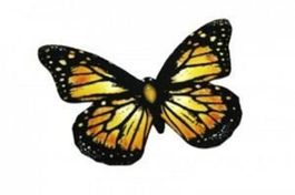 Kurzflorteppich-BUTTERFLY gelb/schw.