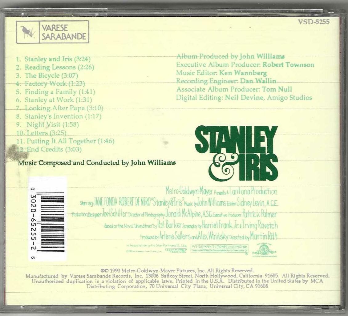 CDs: John Williams -Stanley & Iris – D'occasion à Genève par CDLPBookS 1
