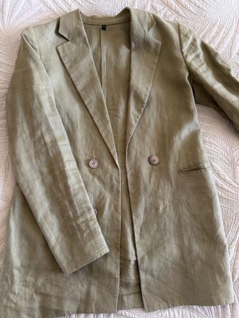 Blazer Massimo Dutti lin vert taille 34 2 24 état neuf
