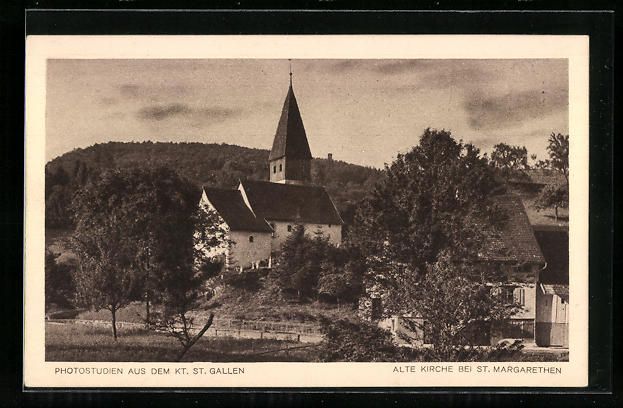 Cartoline postali: AK St. Margrethen, Alte Kirche im Ort – Usato da Berlin venduto da bartko-reher