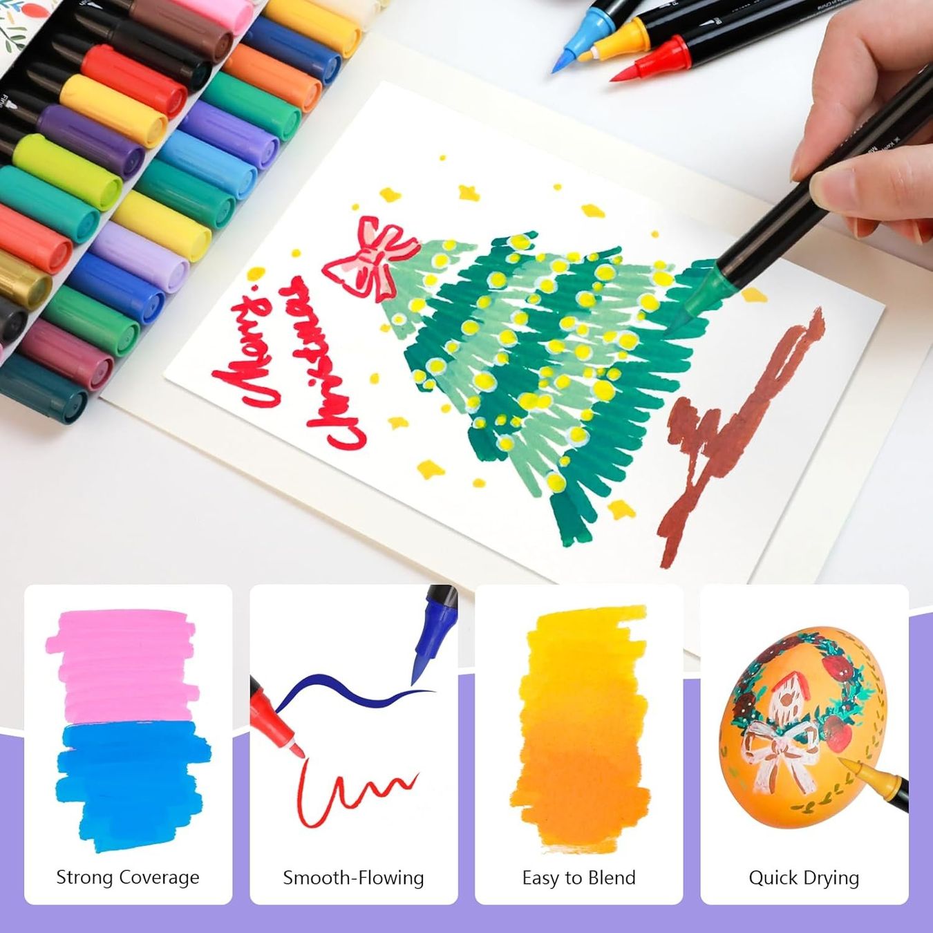 Penna & Evidenziatori: Acrylmarker Set 48 Farben mit Doppelspitze – Nuovo e nell'imballaggio originale da Herisau venduto da Senn24 3