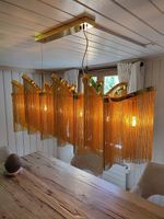 Designerlampe aus Metall / Gold