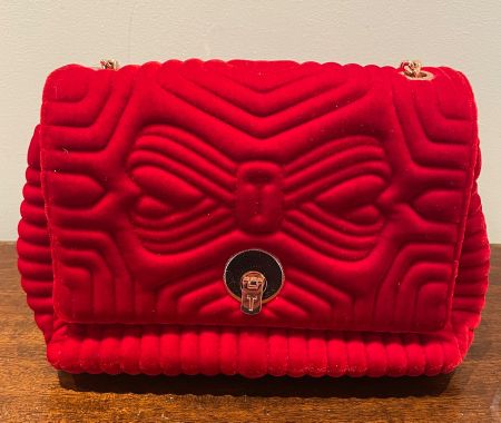 Ted Baker Samt Umhängetasche Crossbody Bag -wie Valentino