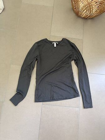 Sporttop grau langärmelig S