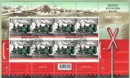 2017  K'Bogen   Brienz Rothorn  Bahn   gestempelt Ersttag