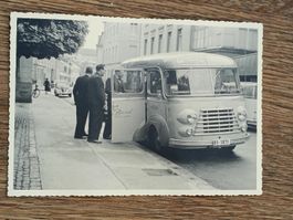 Echt Photo Karte / Automobil Borgward Reisebus Basel 1950