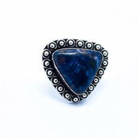 Russian Charoite Gemstone Handmade 925 Silver Ring size 7