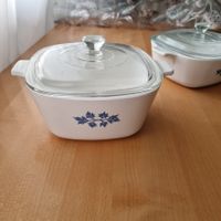 2 Antike Pyroflam-Backformen mit Deckel