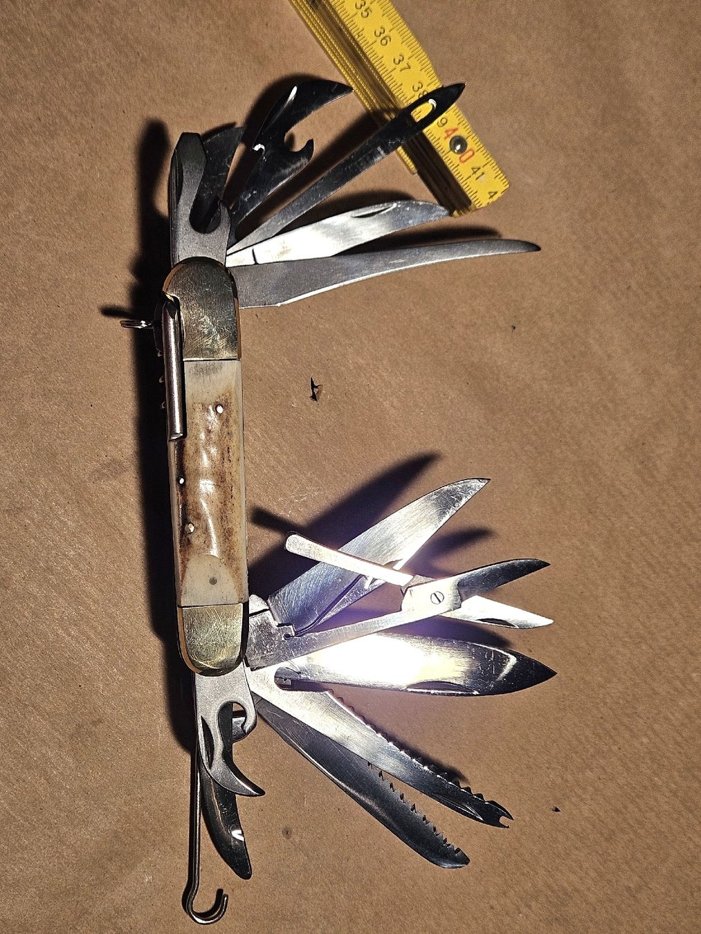 Coltelli tascabile: 17 FUNKTIONEN MIT HIRSCHHORN GRIFFSCHAHLEN . – Nuovo e nell'imballaggio originale da Maschwanden venduto da OliverM05 6