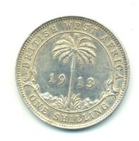 British West Africa 1 Shilling 1913 vorzüglich