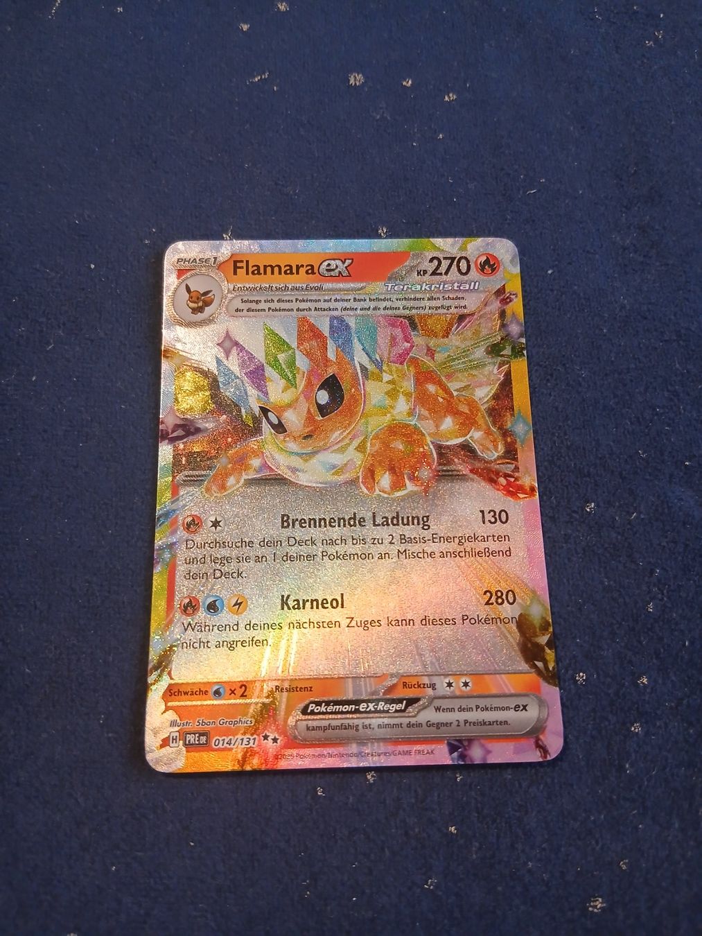Pokémon Carte collezionabili: Flamara EX/Flareon EX HOLO Rare (DE) Prismatic Evolution 014 – Nuovo (secondo la descrizione) da Hinterfultigen venduto da Marcel2112