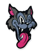 Psycho Cat 3D Embroidered Patch – Premium Stickpatch – neu