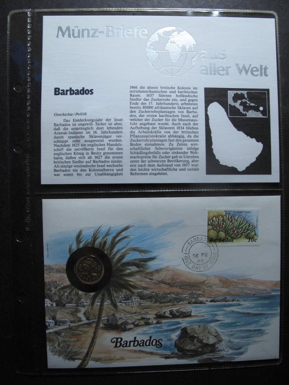 Toutes les monnaies: Numisbrief Barbados 1985 – D'occasion à Wil SG par fva01