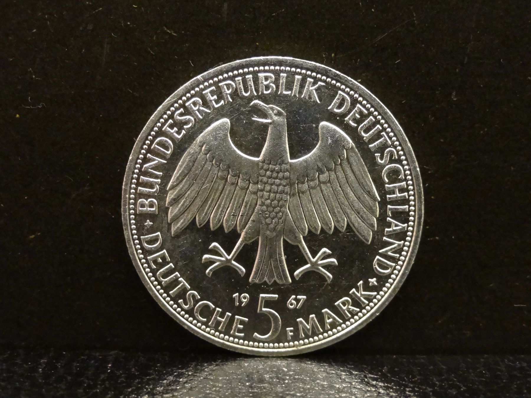 Tutti le monete: Silbermünze 5 DEUTSCHE MARK 1967 – Usato da Kerzers venduto da djstarsky73